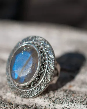 Sterling Silver Rings Labradorite Ring ~ Sterling Silver 925