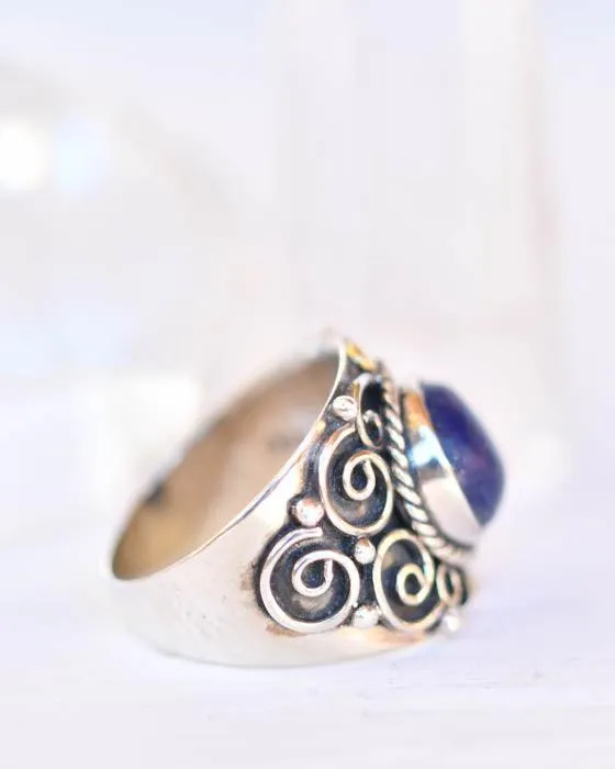 Sterling Silver Rings Lapis Lazuli Ring ~ Sterling Silver 925 ~ SMR151