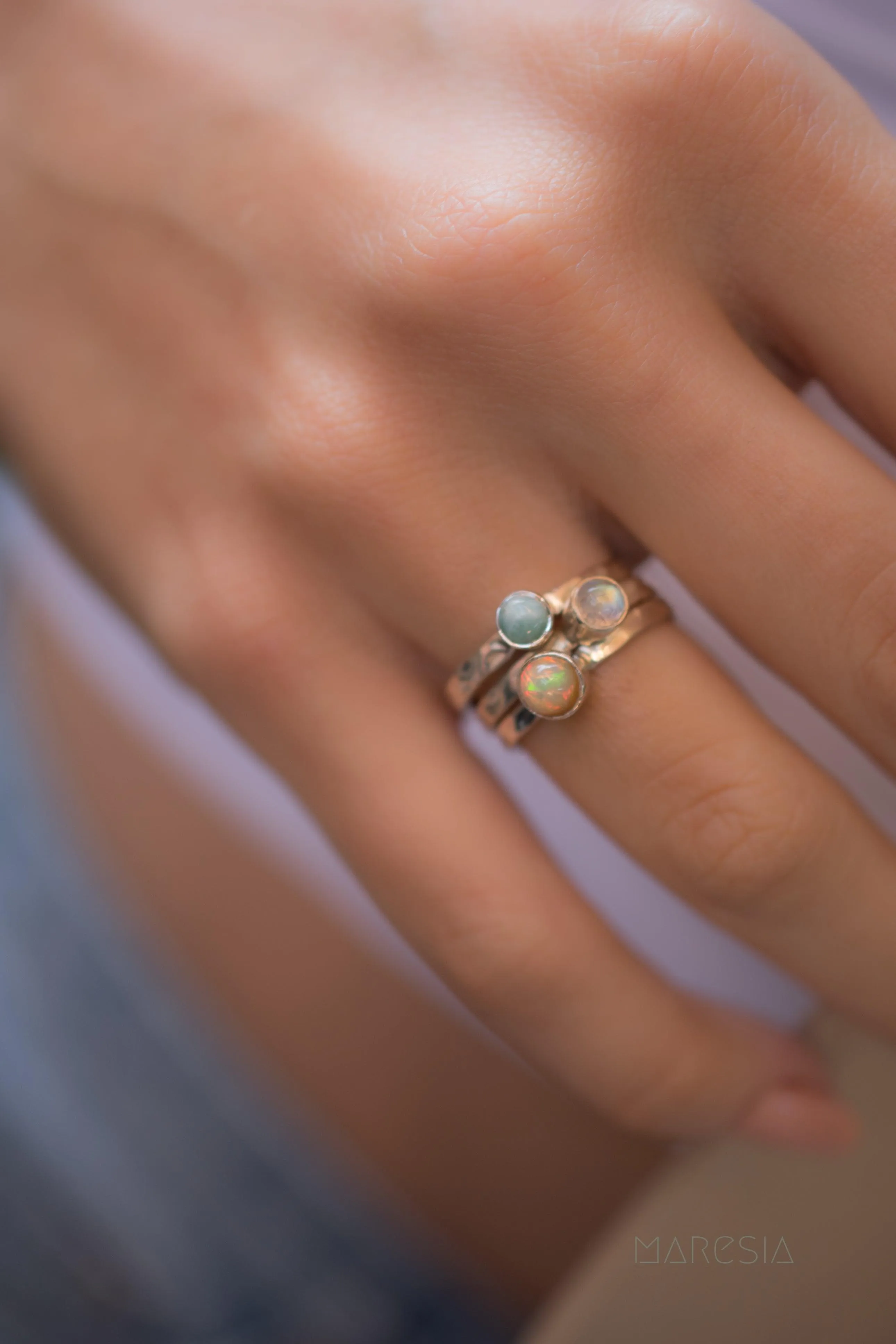 Sterling Silver Rings Larimar Ring ~ Sterling Silver 925 ~ MR208
