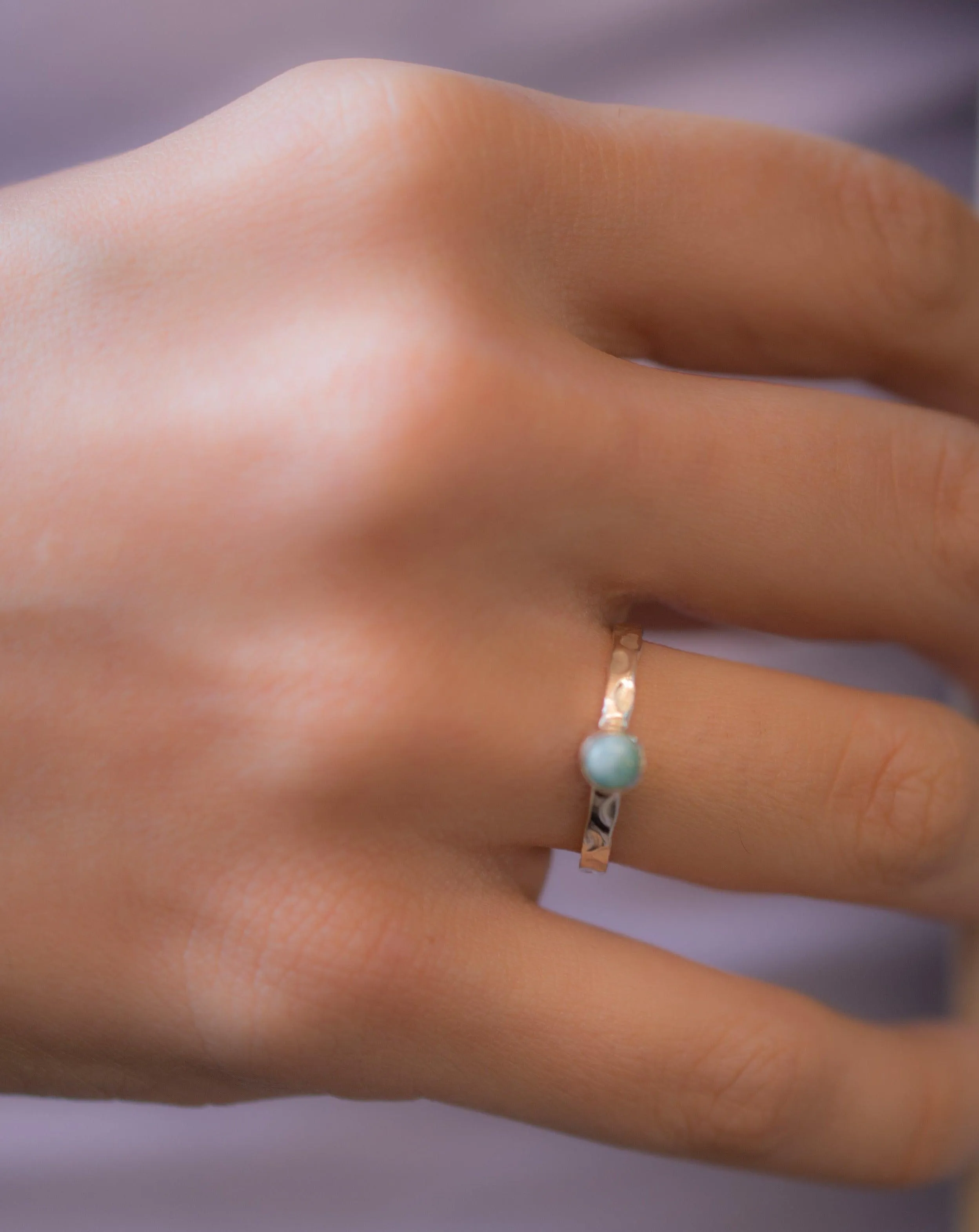 Sterling Silver Rings Larimar Ring ~ Sterling Silver 925 ~ MR208