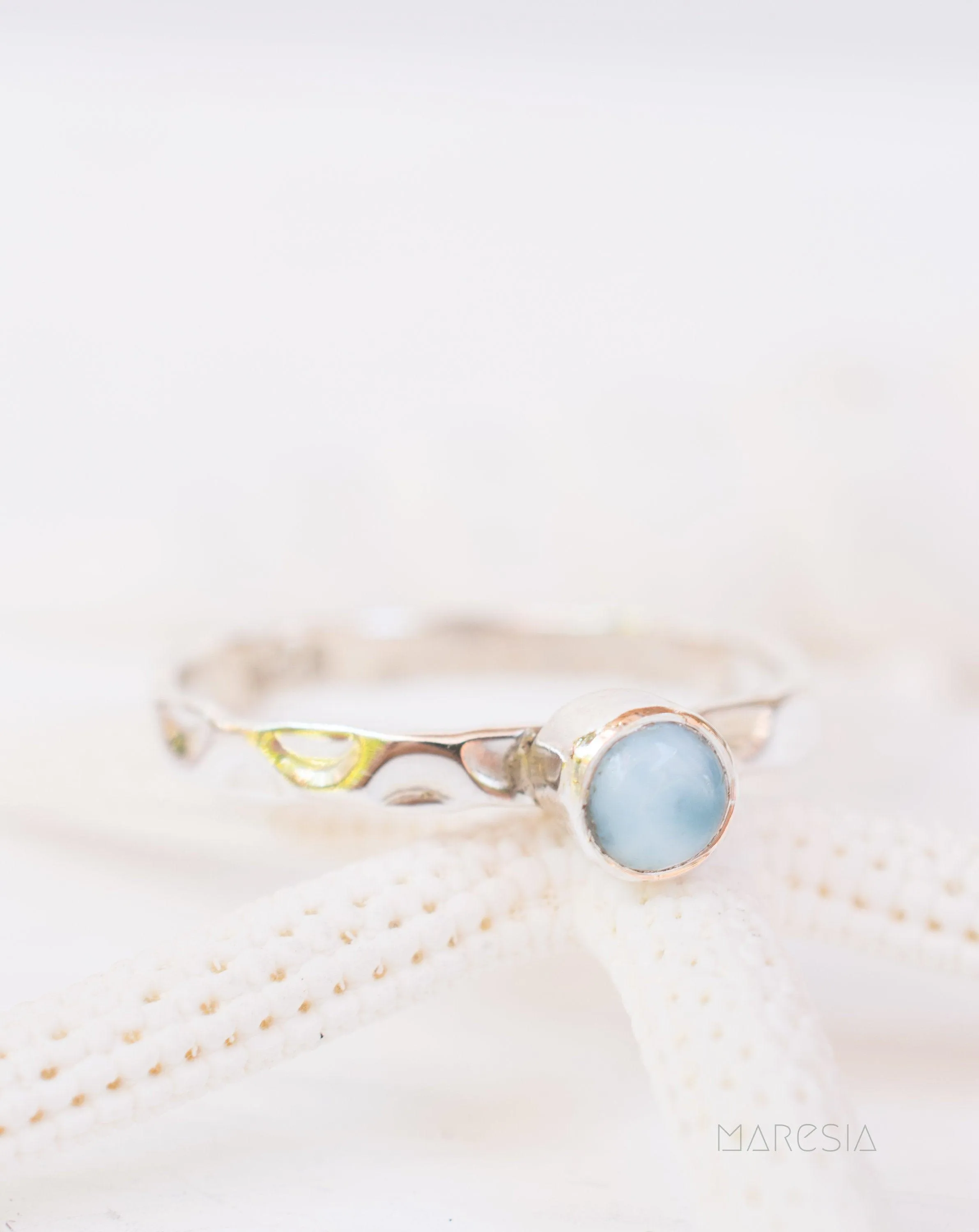Sterling Silver Rings Larimar Ring ~ Sterling Silver 925 ~ MR208