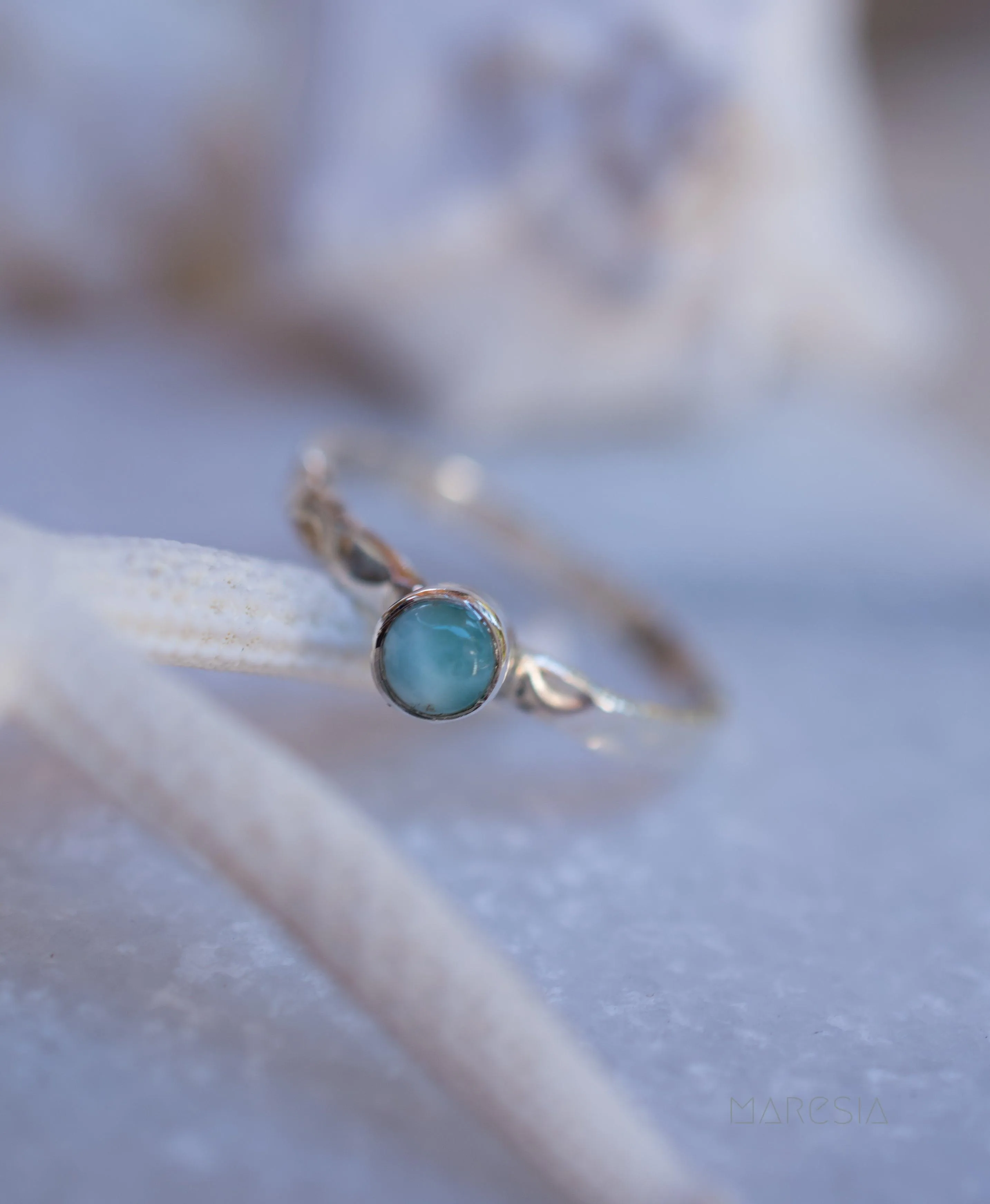 Sterling Silver Rings Larimar Ring ~ Sterling Silver 925 ~ MR208