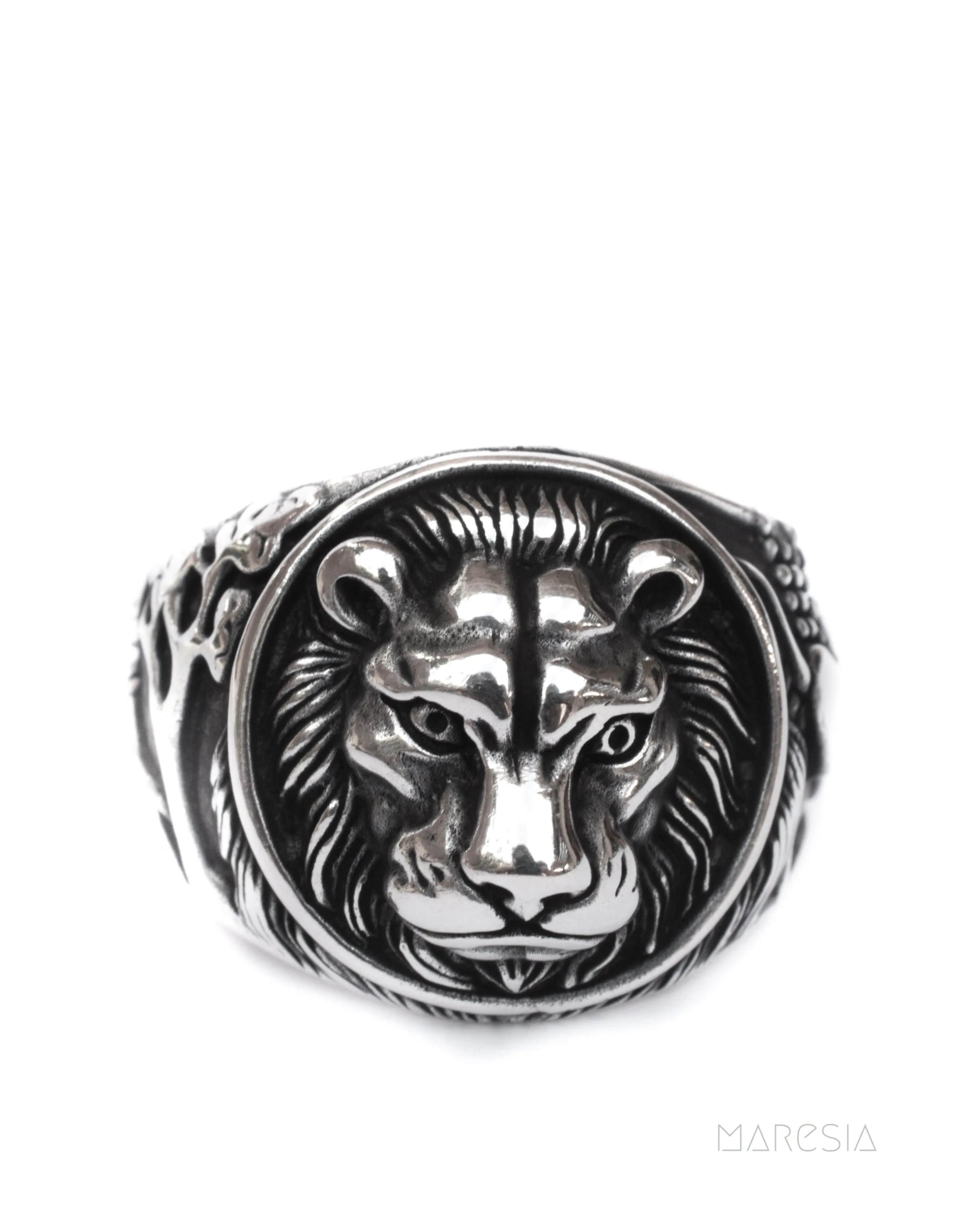 Sterling Silver Rings Lion Men's Ring ~ Sterling Silver 925 ~