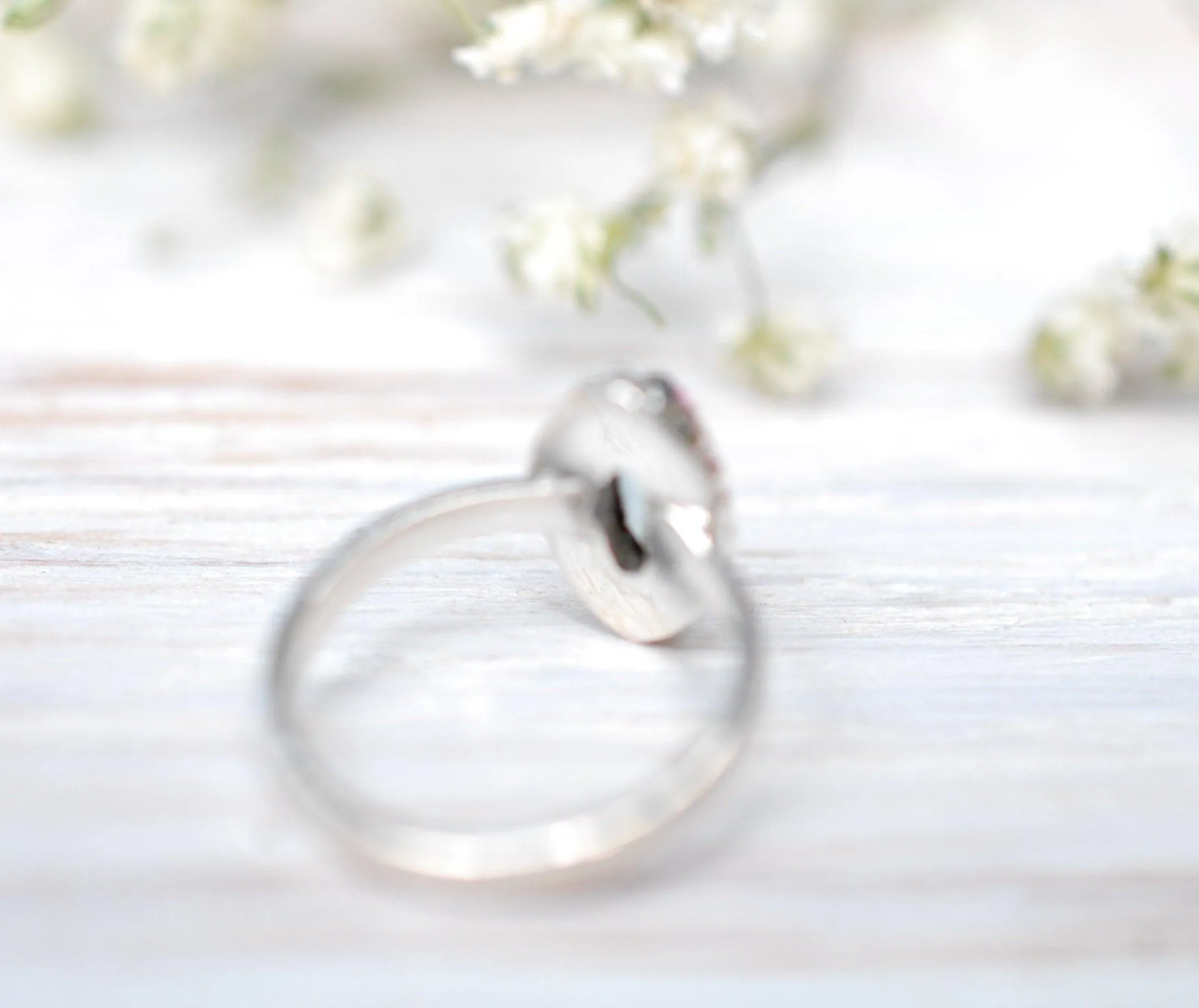 Sterling Silver Rings Maui Ring ~ Blue Topaz ~ Sterling Silver 925 ~MR093