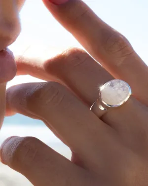 Sterling Silver Rings Moonstone Ring ~ Sterling Silver 925 ~MR156