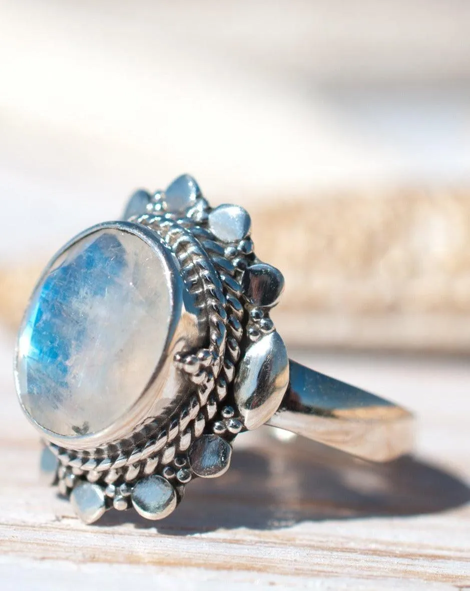Sterling Silver Rings Moonstone Ring ~ Sterling Silver 925 ~ MR175