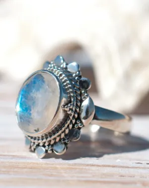 Sterling Silver Rings Moonstone Ring ~ Sterling Silver 925 ~ MR175