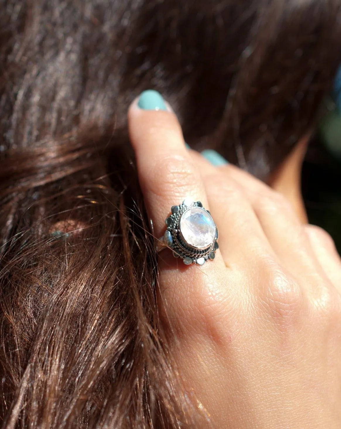 Sterling Silver Rings Moonstone Ring ~ Sterling Silver 925 ~ MR175