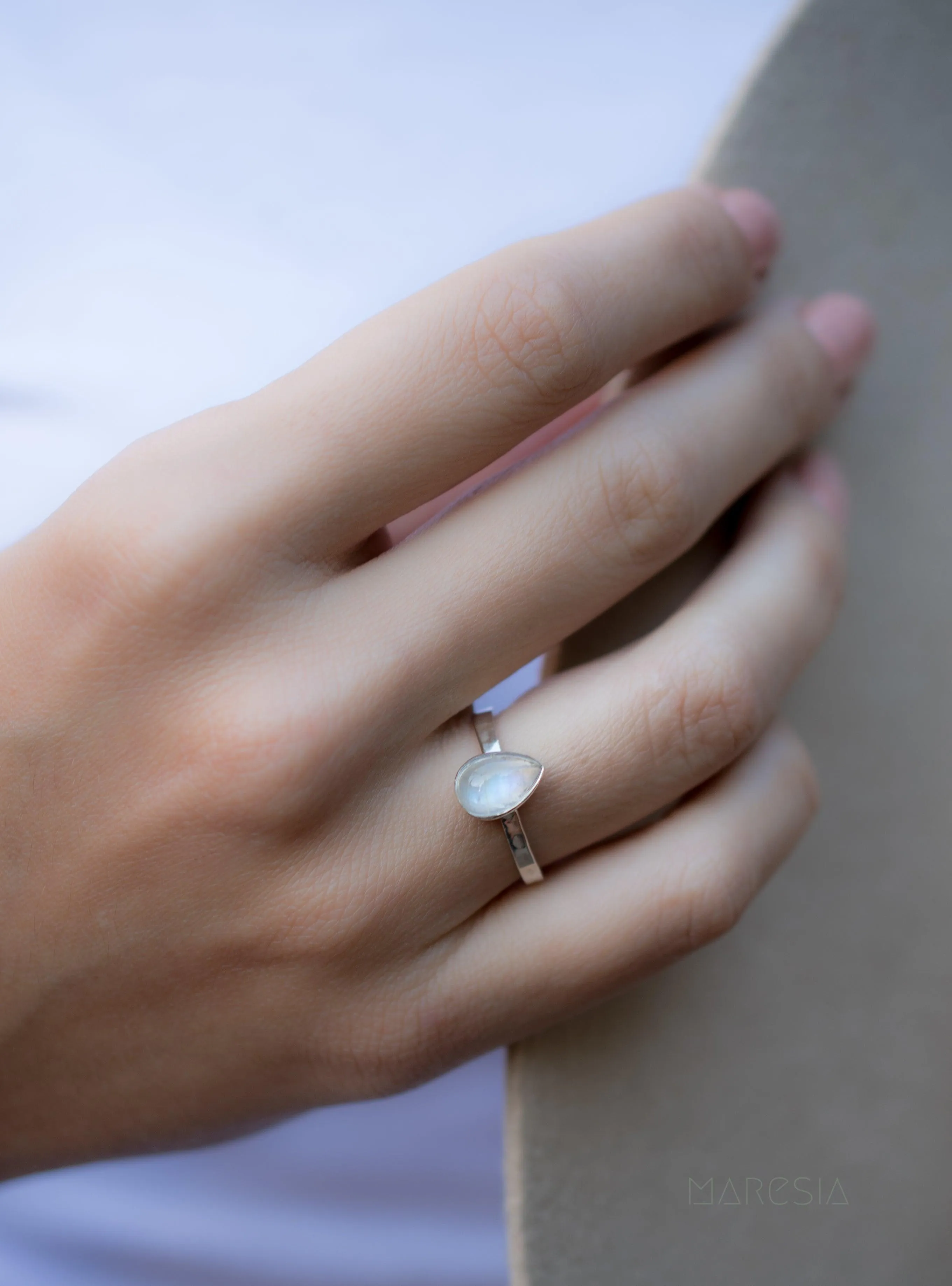 Sterling Silver Rings Moonstone Ring ~Sterling Silver 925 ~ MR206