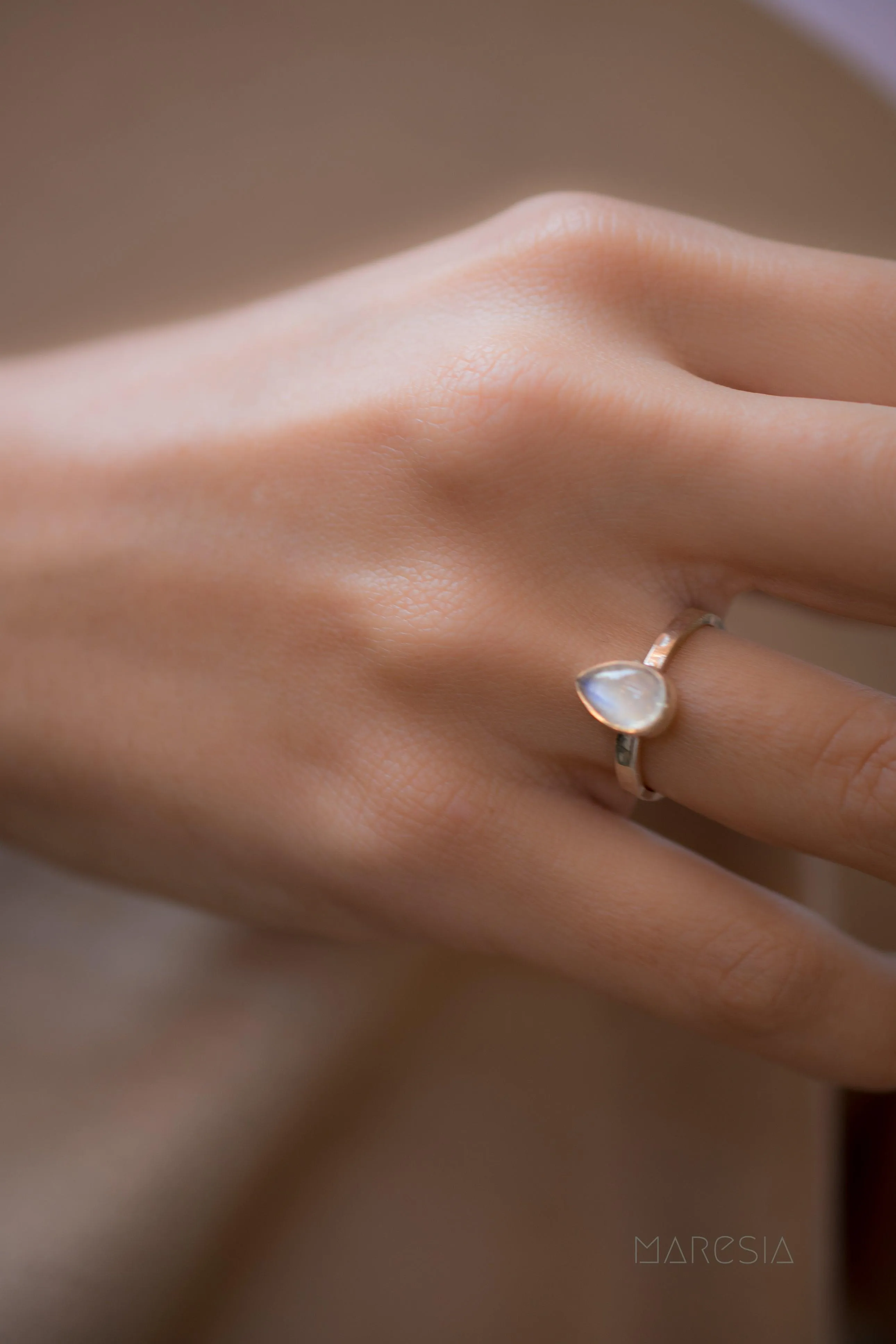 Sterling Silver Rings Moonstone Ring ~Sterling Silver 925 ~ MR206