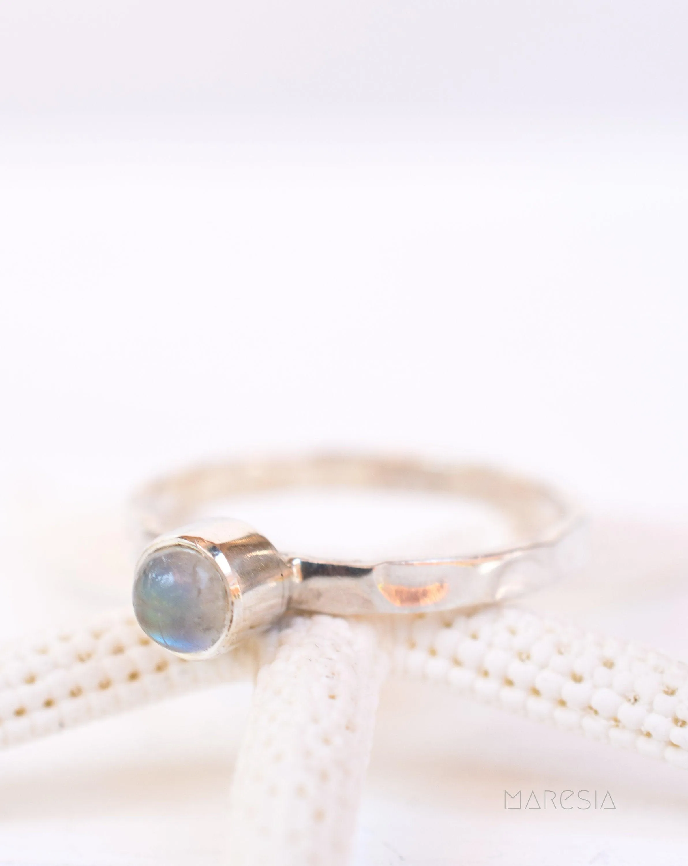 Sterling Silver Rings Moonstone Ring~ Sterling Silver 925 ~ MR207