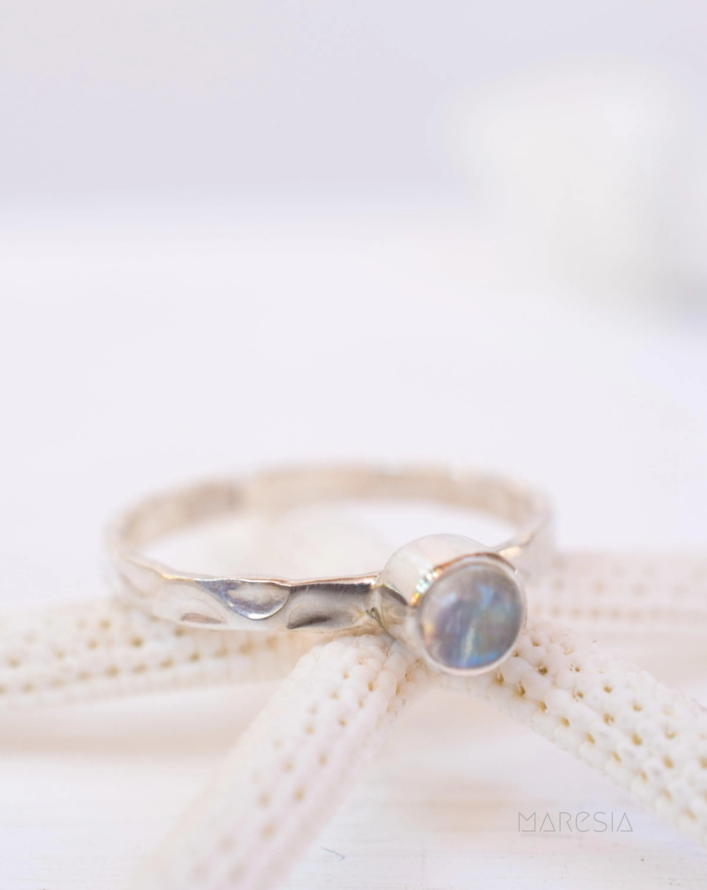 Sterling Silver Rings Moonstone Ring~ Sterling Silver 925 ~ MR207
