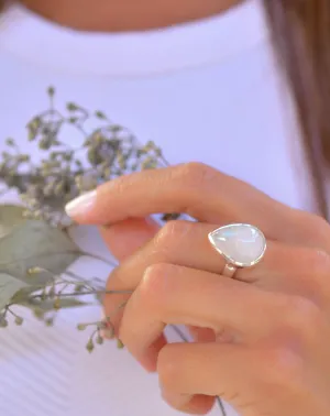 Sterling Silver Rings Moonstone Ring ~Sterling Silver 925 ~ MR219
