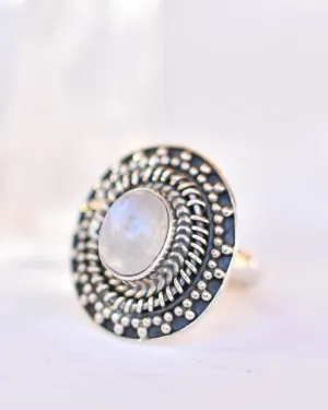 Sterling Silver Rings Moonstone Ring ~Sterling Silver 925 ~ MR220