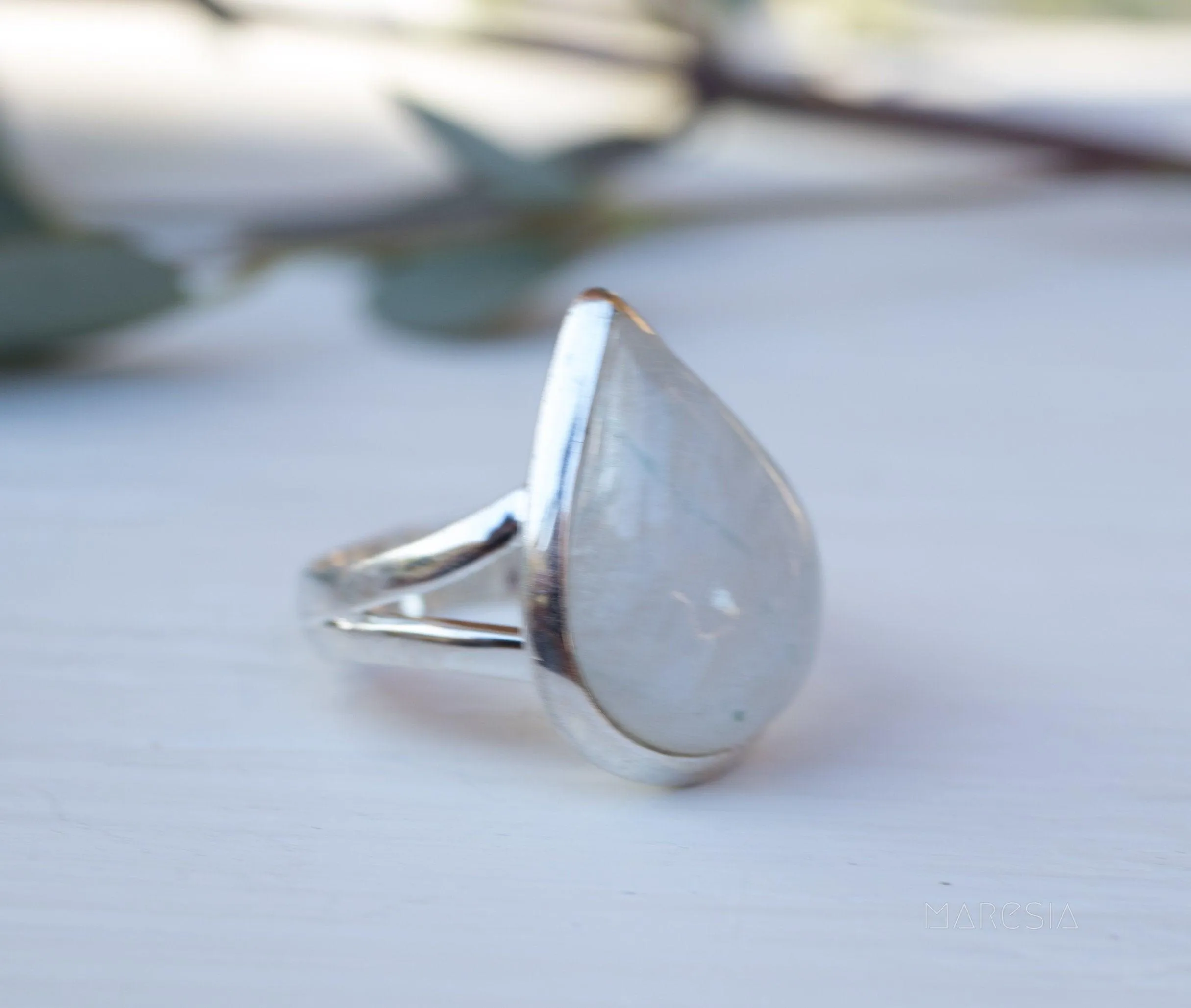 Sterling Silver Rings Moonstone Ring ~ Sterling Silver 925 ~MR273