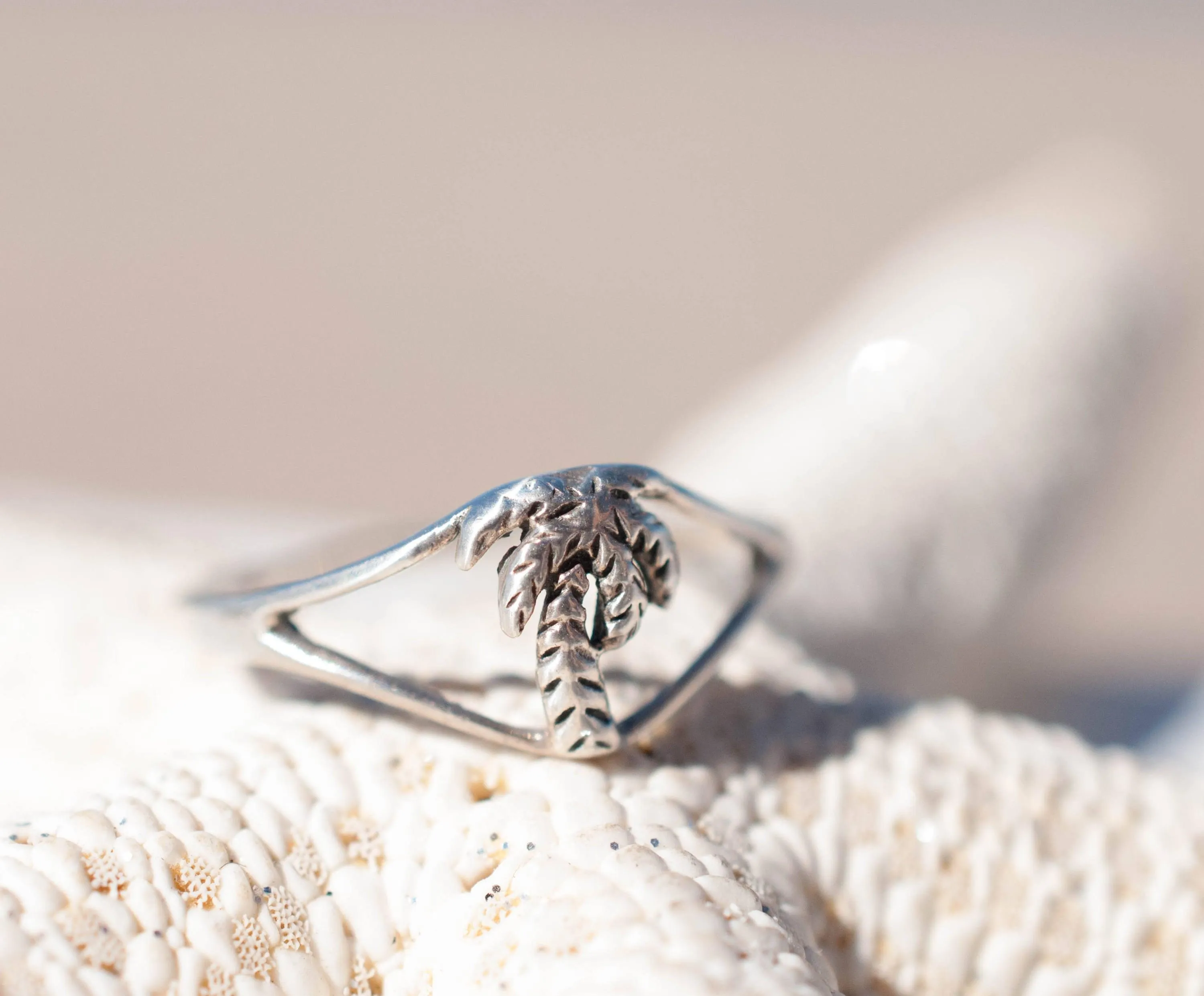 Sterling Silver Rings Palm Tree Ring ~ Sterling Silver 925 ~ MR244