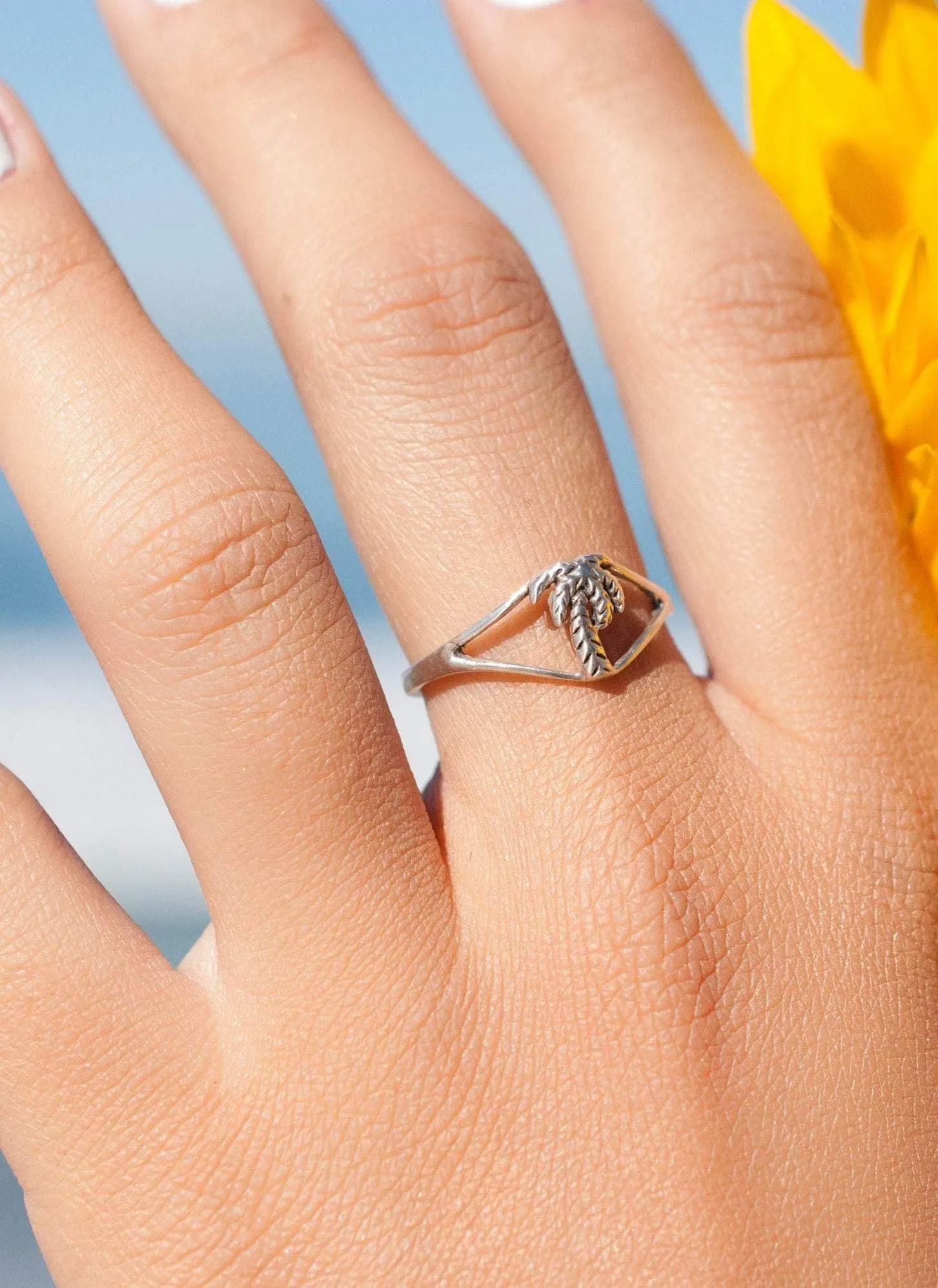 Sterling Silver Rings Palm Tree Ring ~ Sterling Silver 925 ~ MR244