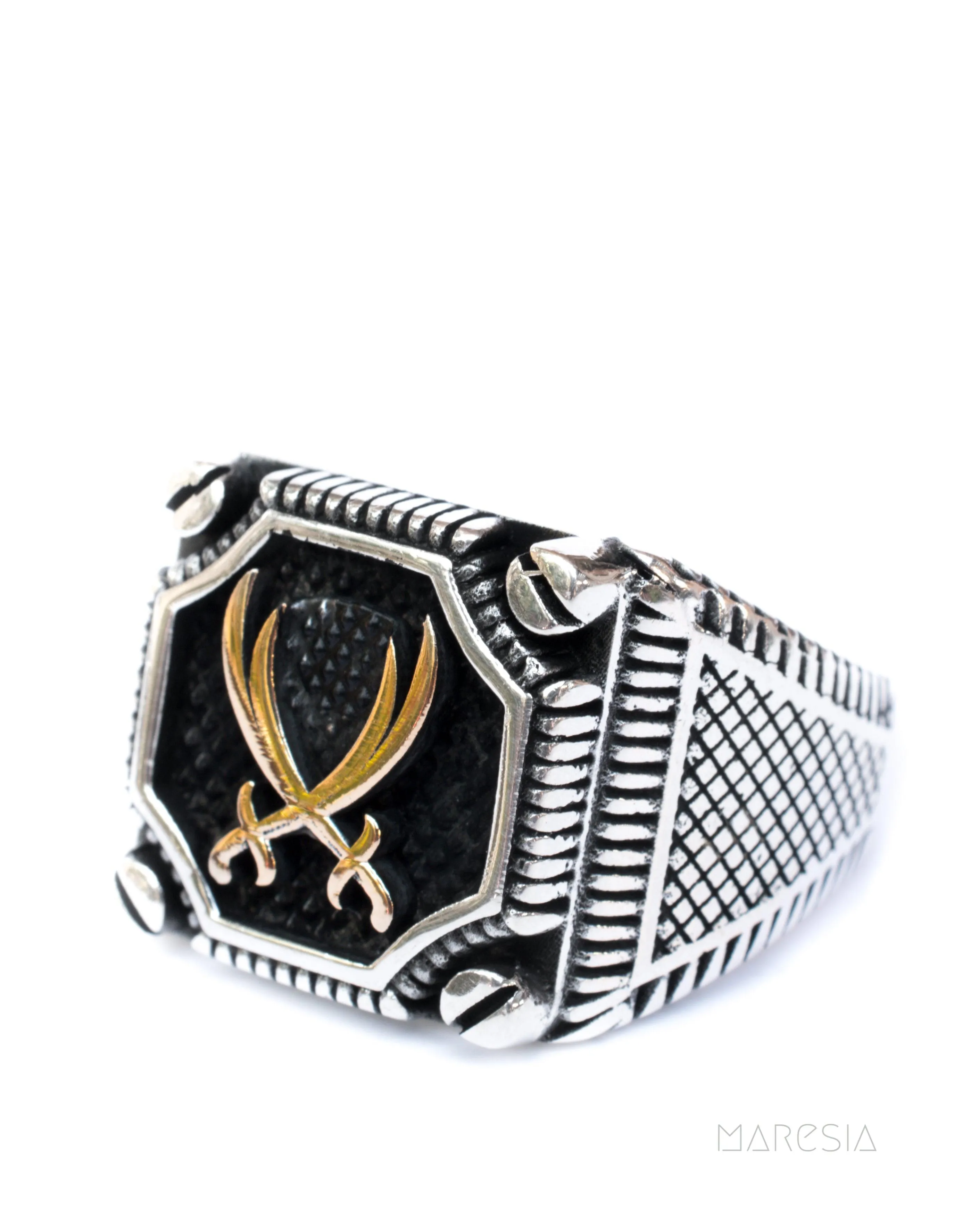 Sterling Silver Rings Swords Men's Ring ~ Sterling Silver 925 ~