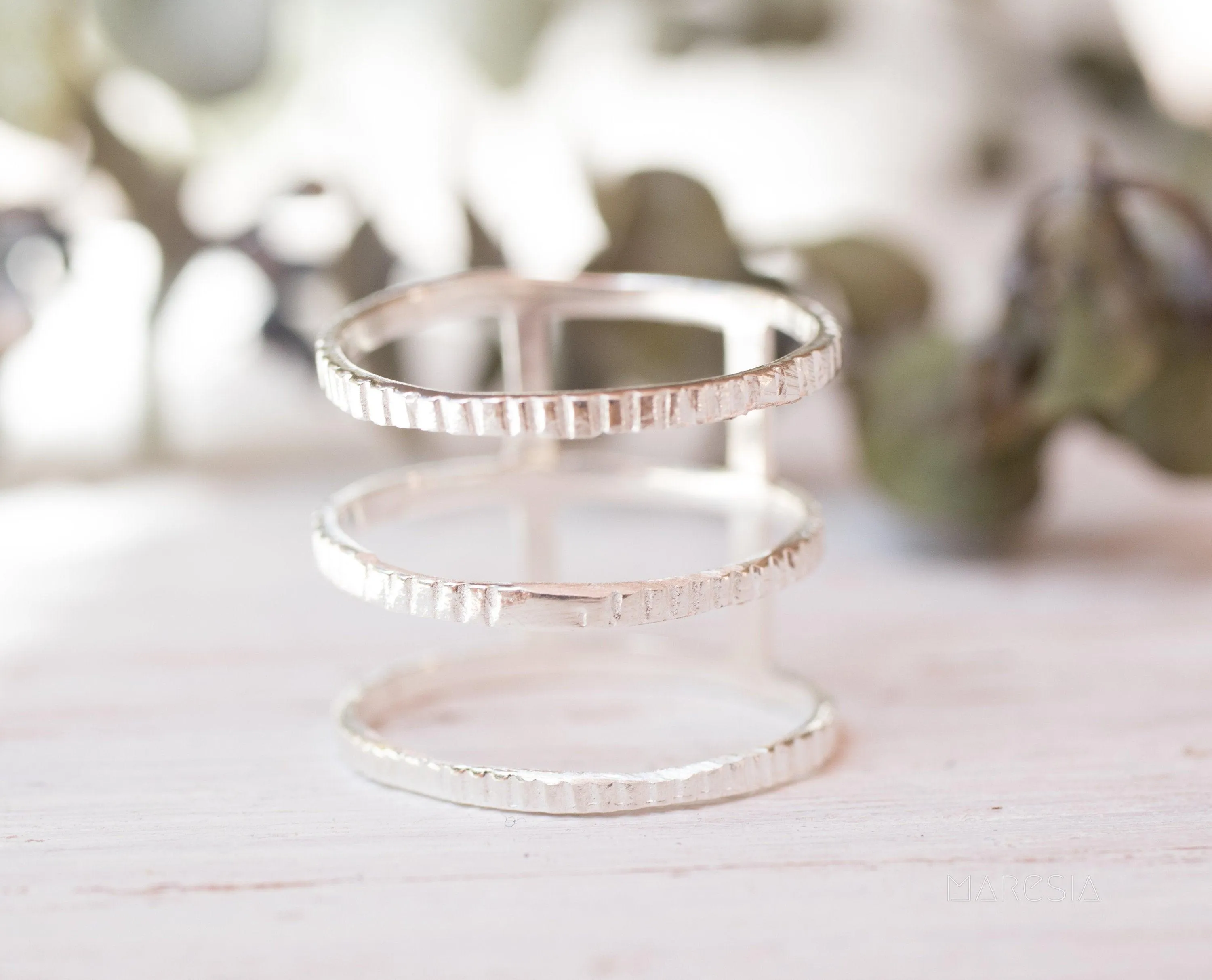 Sterling Silver Rings Textured Ring ~ Sterling Silver 925 ~MR145A