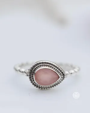 Sterling Silver Rings Tulum Pink chalcedony Ring ~ Sterling Silver 925 ~ MR254