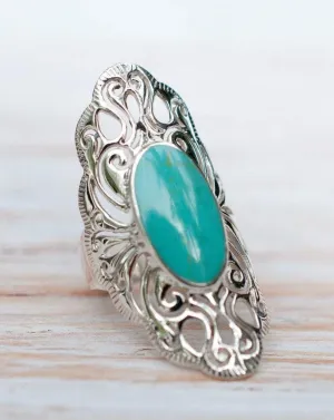Sterling Silver Rings Turquoise Ring ~ Sterling Silver 925 ~  MR137