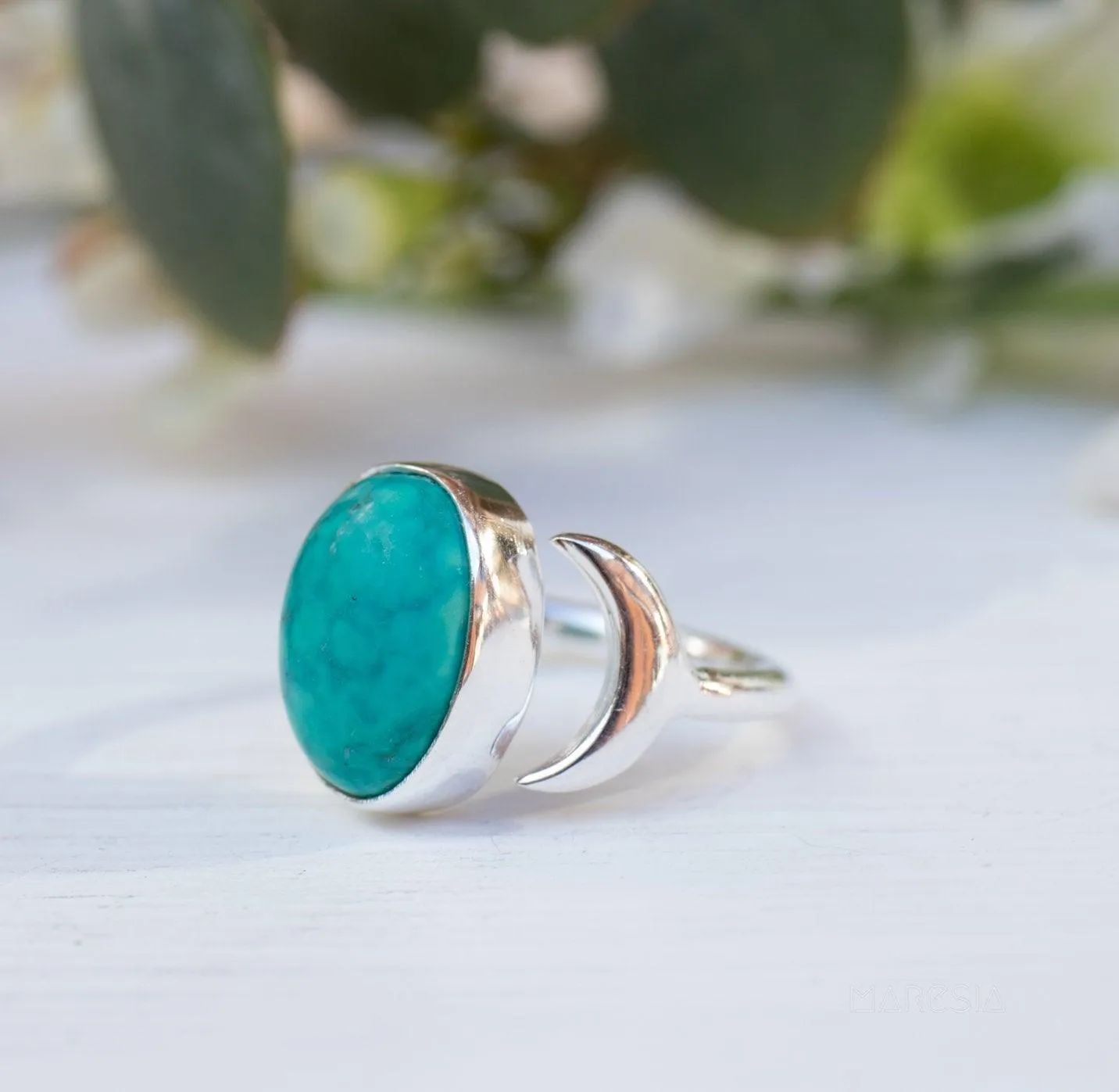 Sterling Silver Rings Turquoise Ring ~ Sterling Silver 925 ~ MR178