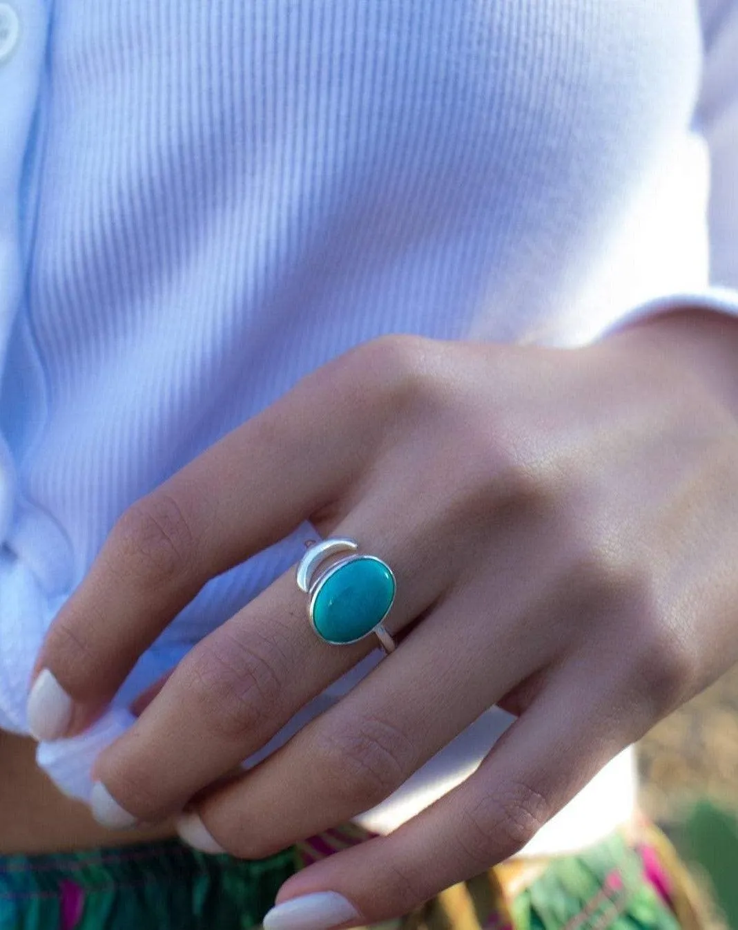 Sterling Silver Rings Turquoise Ring ~ Sterling Silver 925 ~ MR178