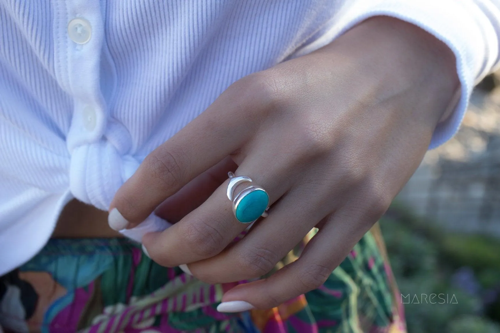 Sterling Silver Rings Turquoise Ring ~ Sterling Silver 925 ~ MR178