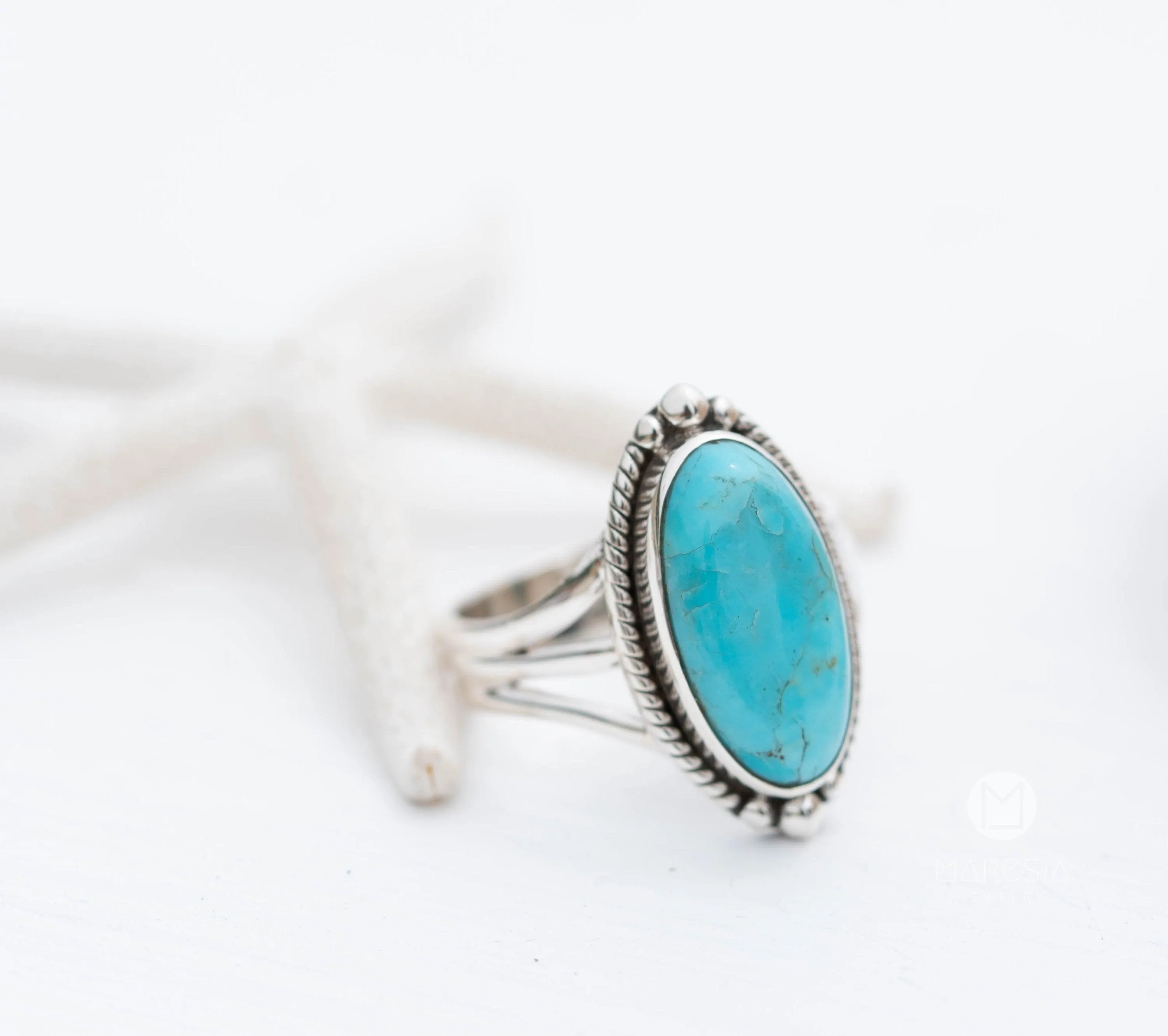 Sterling Silver Rings Turquoise Ring ~ Sterling Silver 925 ~ MR249