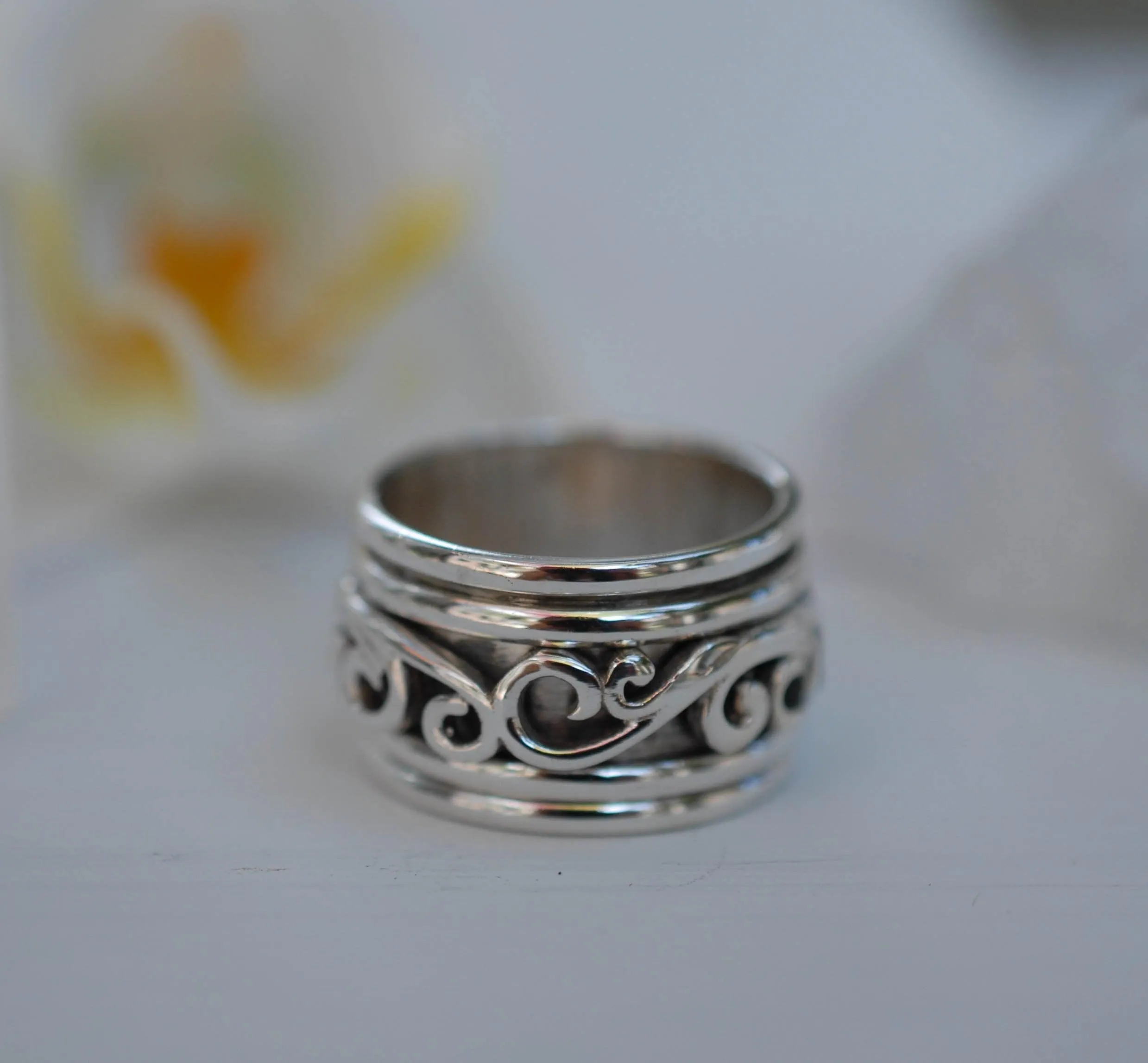 Sterling Silver Rings Unisex Spinner Ring ~Sterling Silver 925 ~MS015