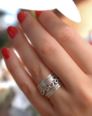 Sterling Silver Rings Unisex Spinner Ring ~Sterling Silver 925 ~MS015