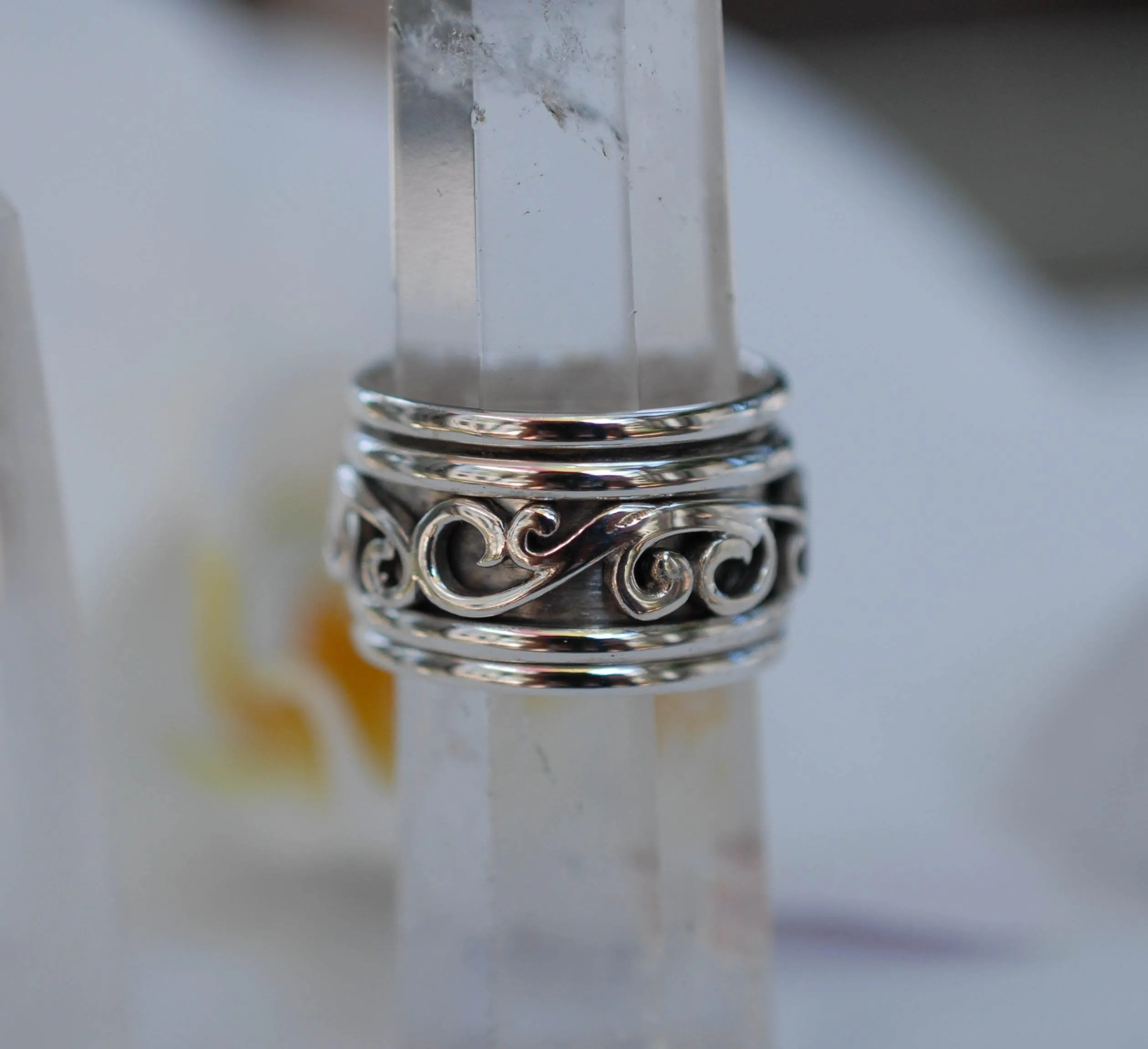 Sterling Silver Rings Unisex Spinner Ring ~Sterling Silver 925 ~MS015