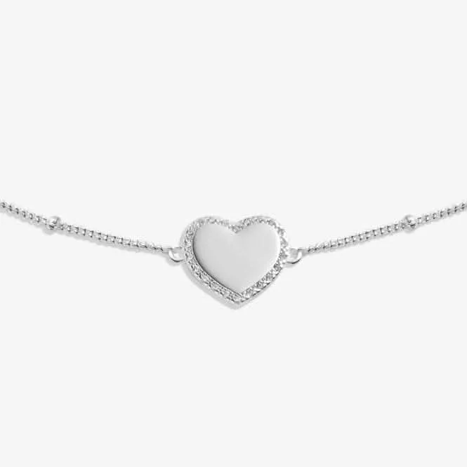 Sterling Silver Wonderful Mum Heart Pave 16cm   3cm Bracelet JJS0003 Joma Jewellery