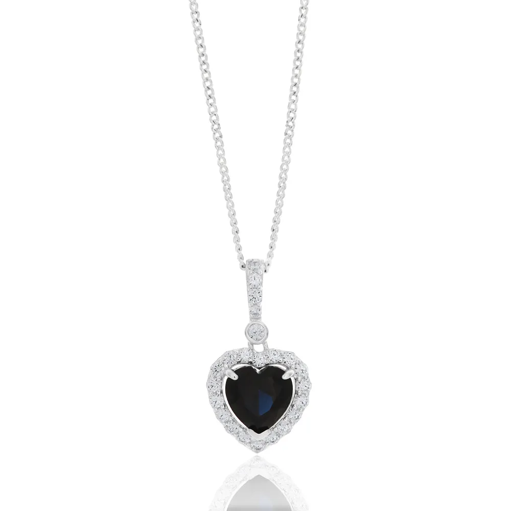Sterling Silver Zirconia Heart Pendant Sterling Silver	Jewelry
