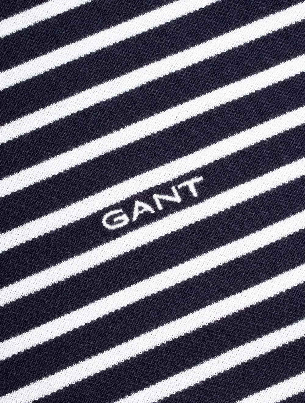 Striped Short Sleeve Pique Polo Evening Blue