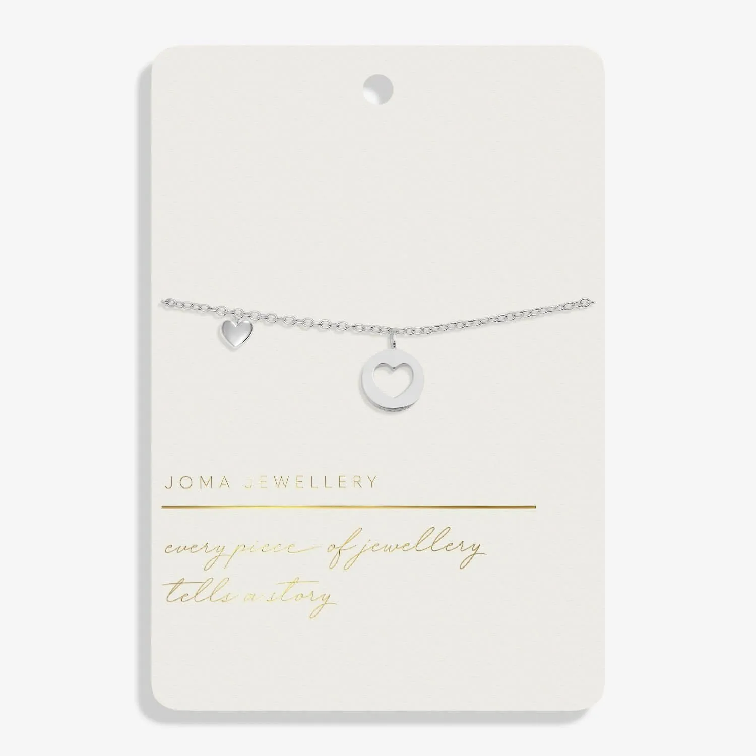 Style Stories Pave Edge Heart Silver Plated Bracelet 7719 Joma Jewellery