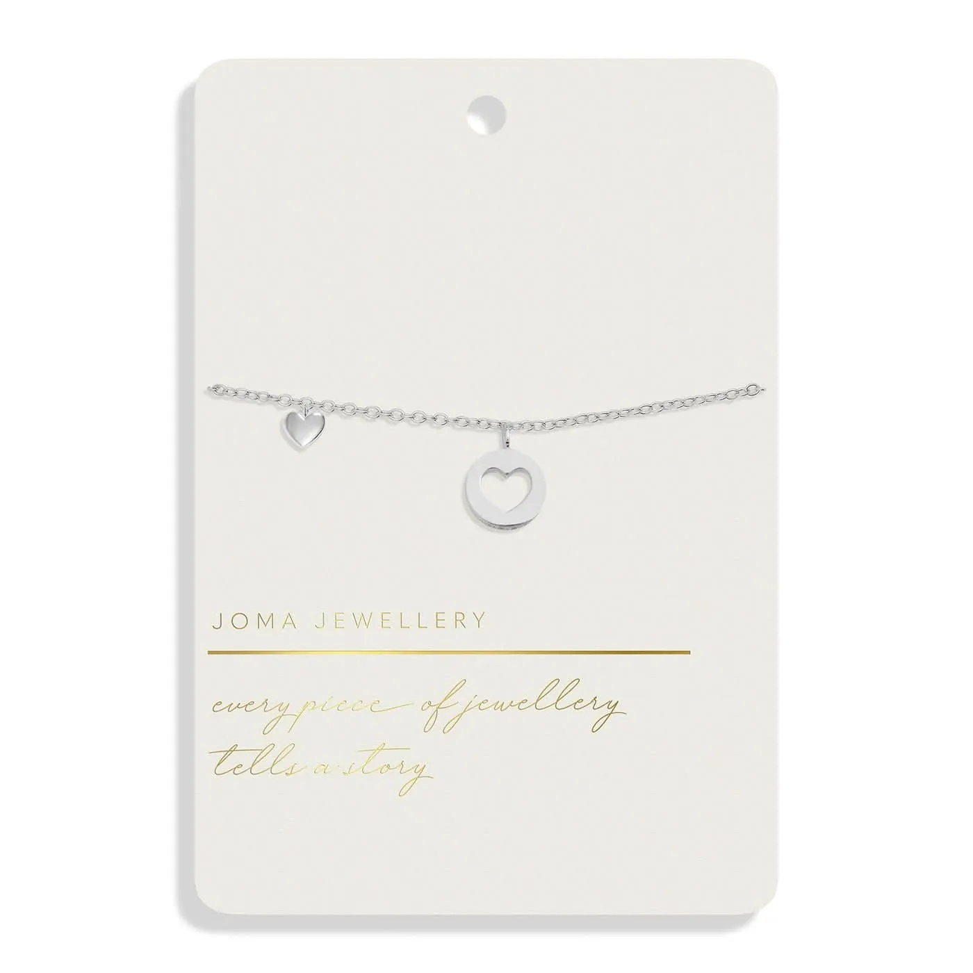 Style Stories Pave Edge Heart Silver Plated Bracelet 7719 Joma Jewellery