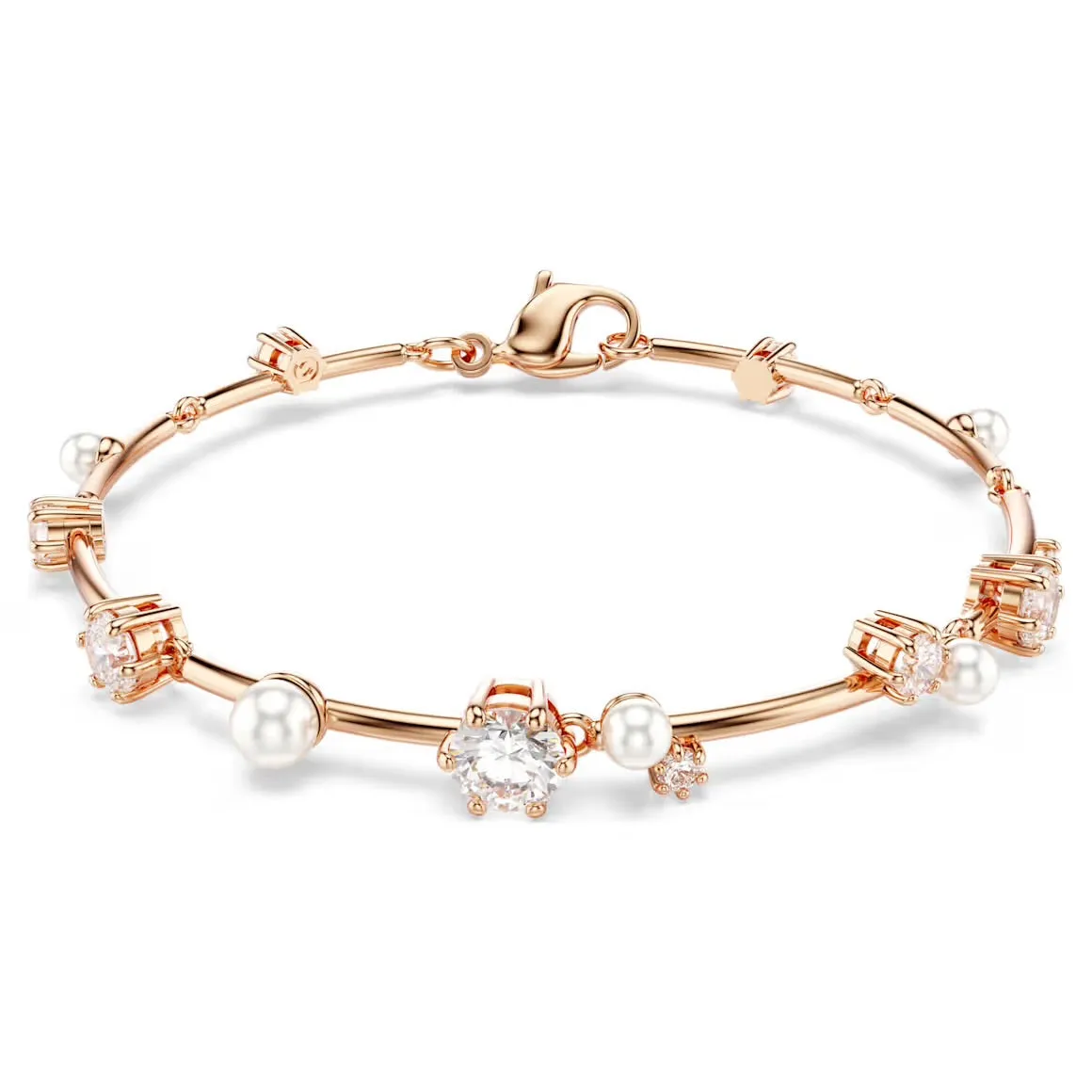 Swarovski Jewellery Constella Pearl & Round Cuts Rosegold Bracelet