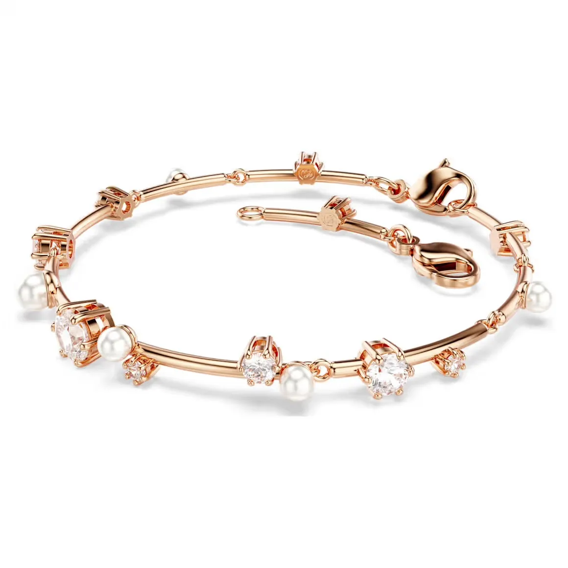 Swarovski Jewellery Constella Pearl & Round Cuts Rosegold Bracelet