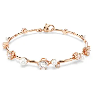 Swarovski Jewellery Constella Pearl & Round Cuts Rosegold Bracelet