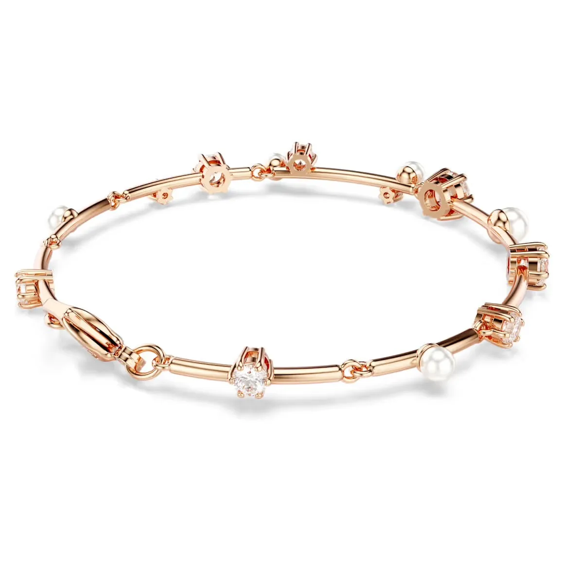 Swarovski Jewellery Constella Pearl & Round Cuts Rosegold Bracelet