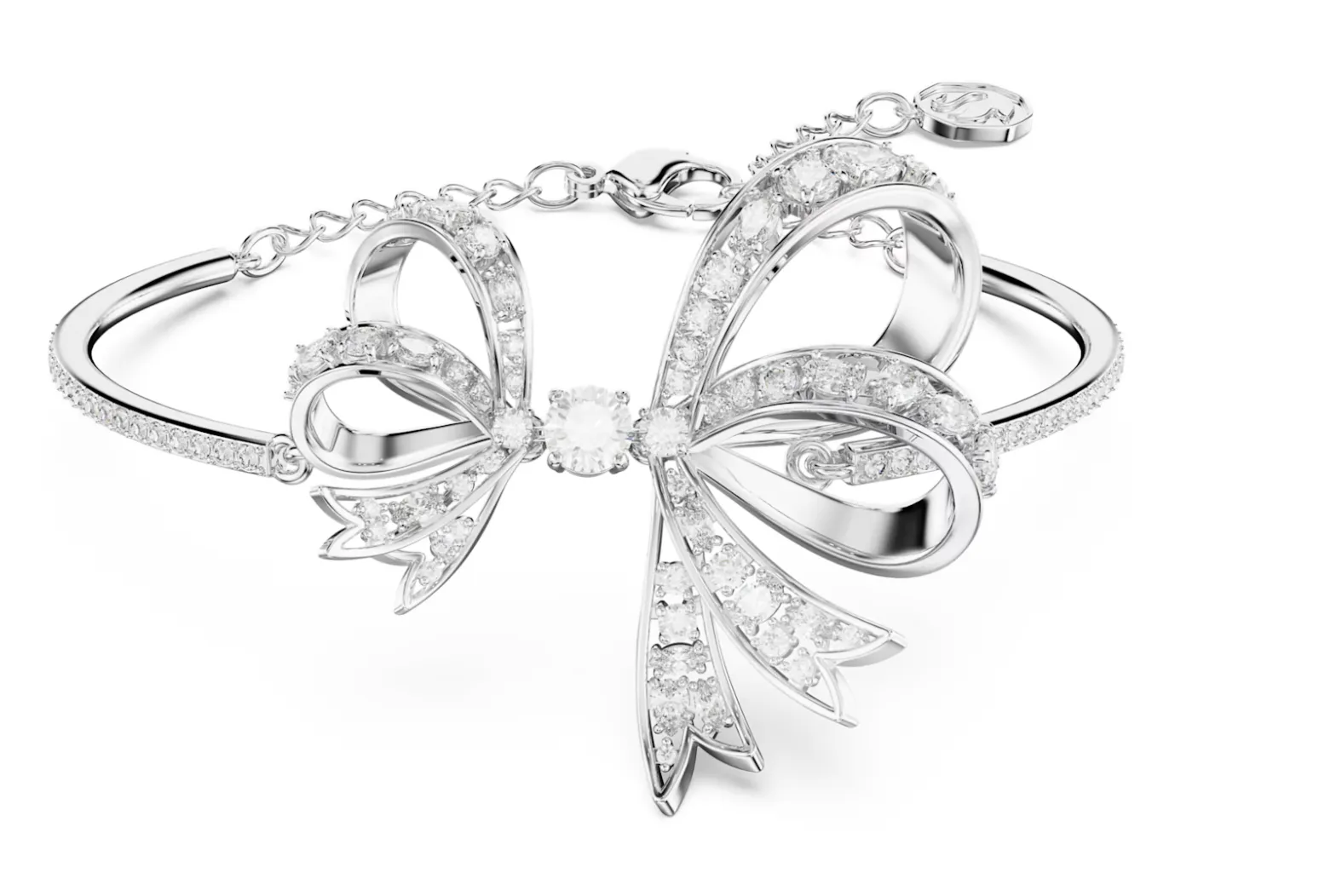 Swarovski Jewellery Volta Silver Bow Bangle