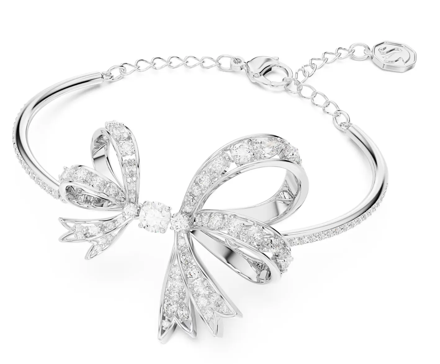 Swarovski Jewellery Volta Silver Bow Bangle