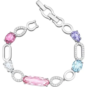 Swarovski Jewelry Swarovski Women's Bracelet - Cynthia Rhodium Multi Colored Crystal Tennis | 5417994