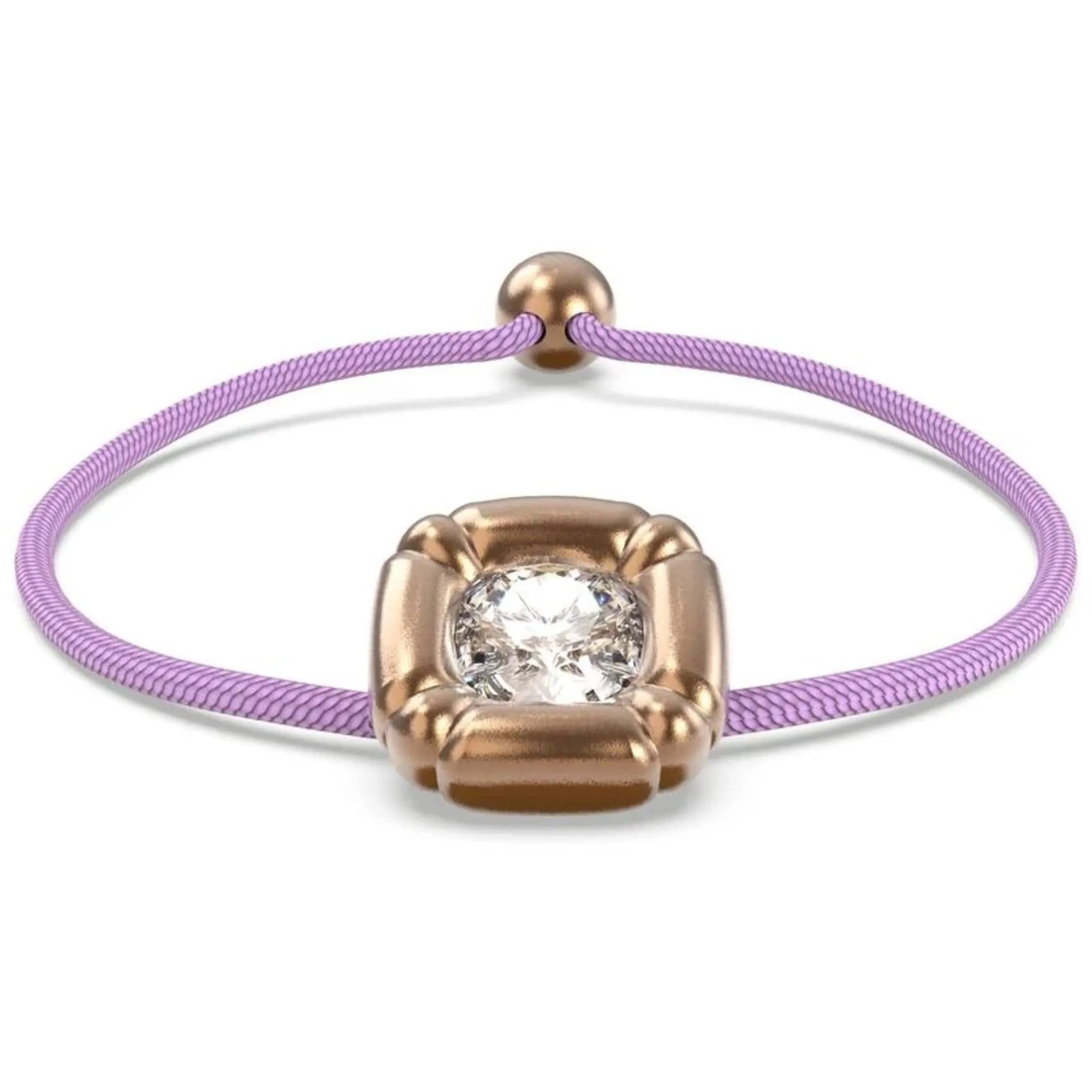 Swarovski Jewelry Swarovski Women's Bracelet - Dulcis Rose Gold, Crystal, Purple Cord | 5617983