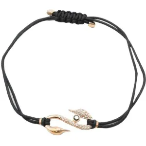 Swarovski Jewelry Swarovski Women's Bracelet - Power Rose Gold Plated Hook Black Cord | 5533508