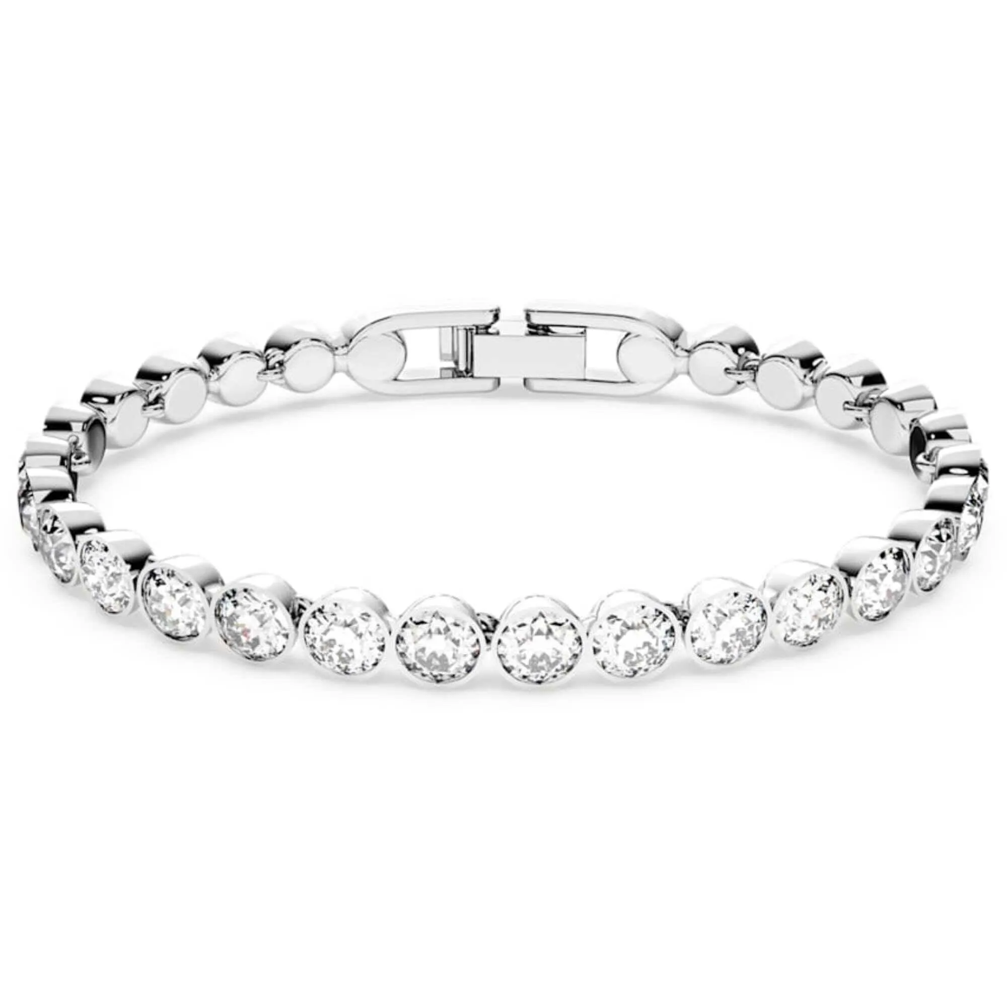 Swarovski Jewelry Swarovski Women's Bracelet - Tennis Crystals Rhodium Plated, 17 cm | 1791305
