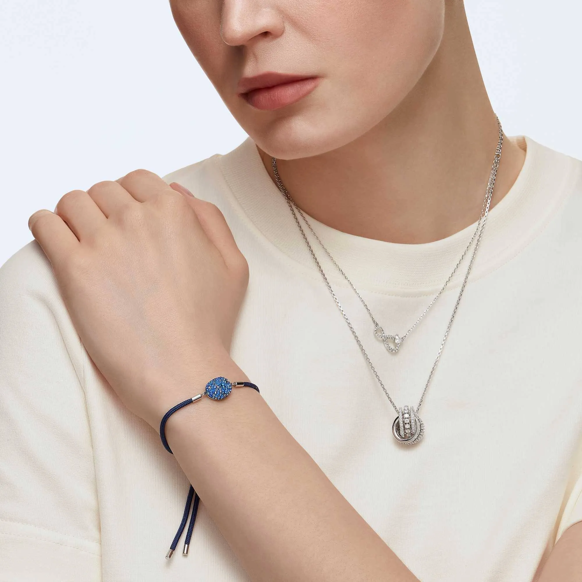 Swarovski Jewelry Swarovski Women's Necklace - Hyperbola Infinity Rhodium Plated Pendant | 5520576