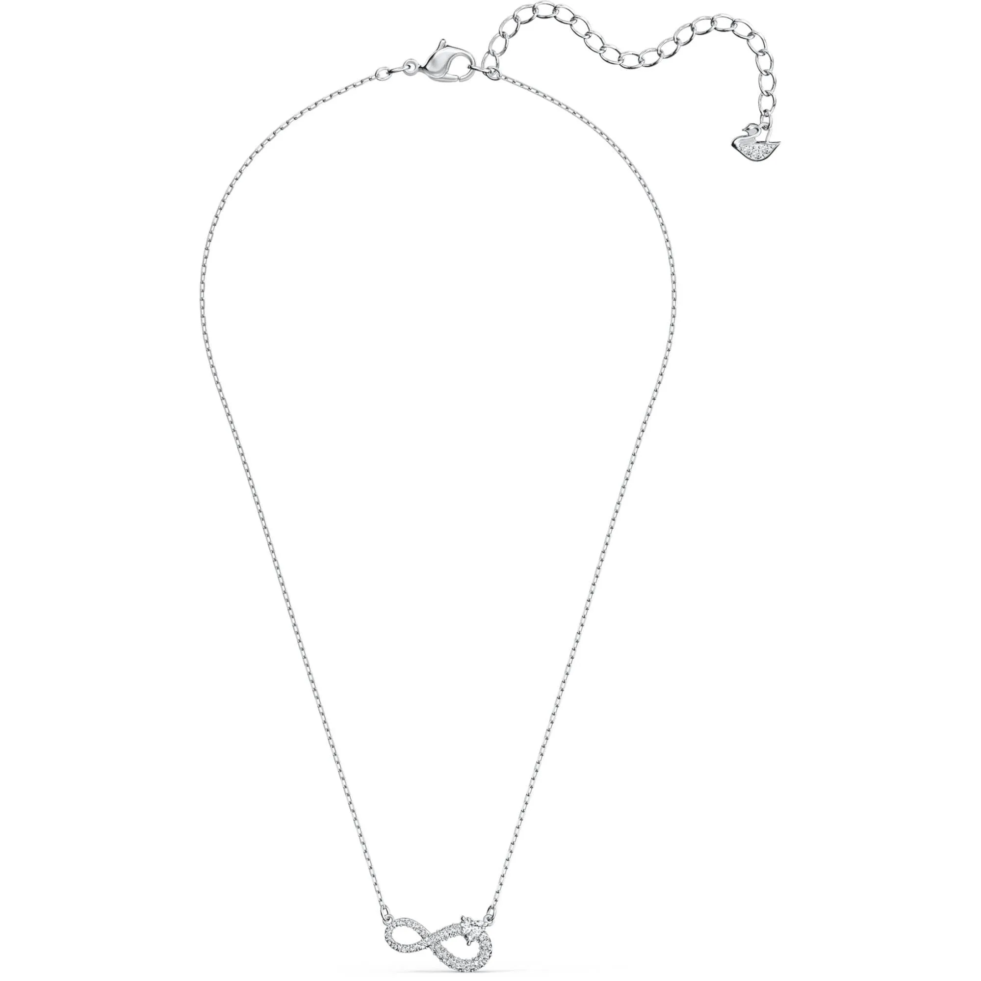 Swarovski Jewelry Swarovski Women's Necklace - Hyperbola Infinity Rhodium Plated Pendant | 5520576