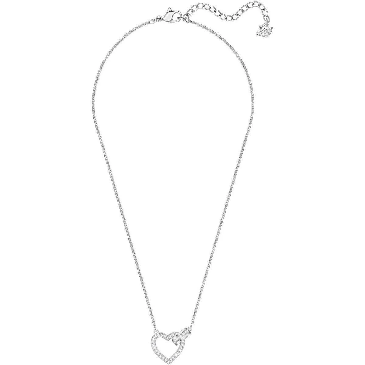 Swarovski Jewelry Swarovski Women's Necklace - Lovely Interlocking Heart and Circle Crystal | 5380703